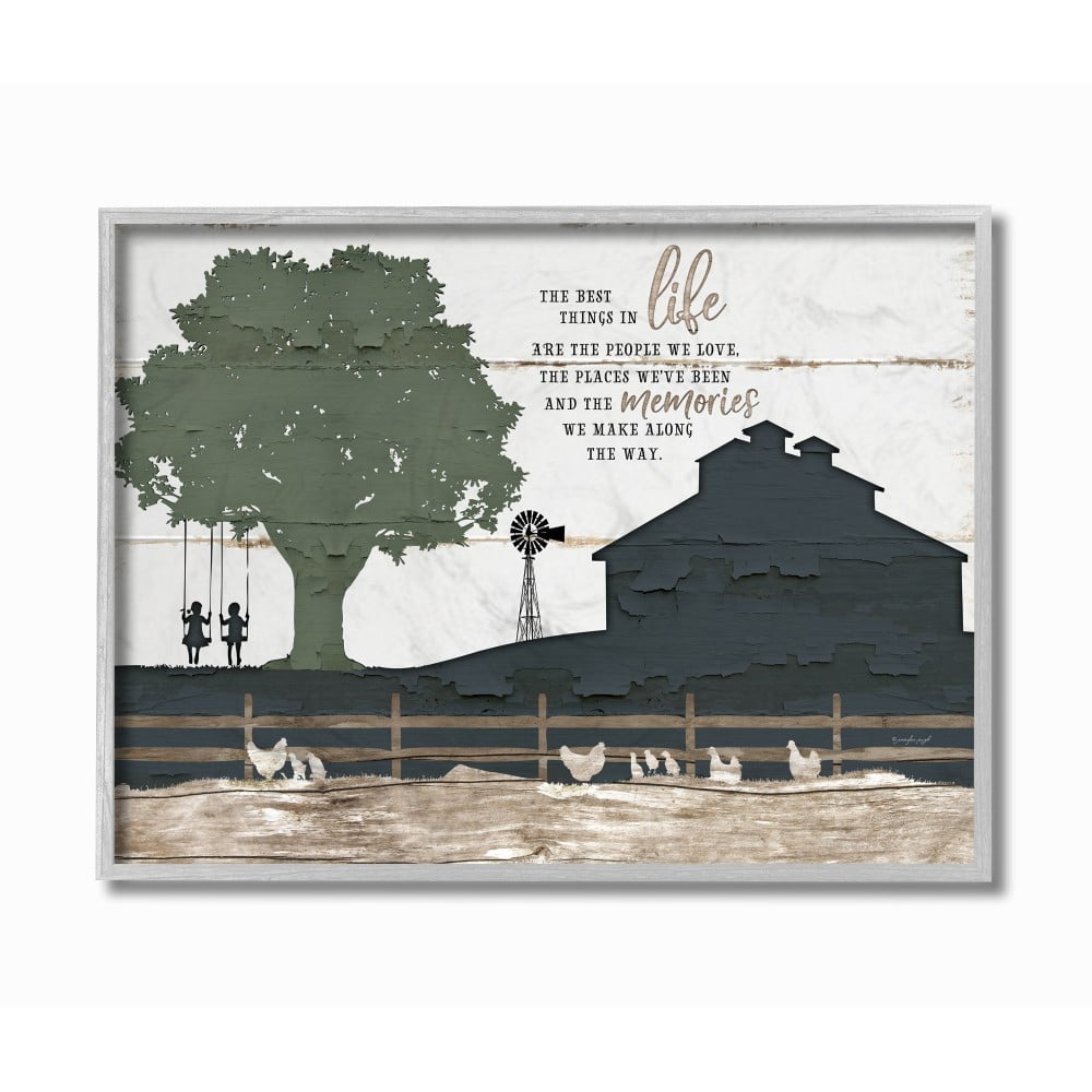 The Stupell Home Decor The Best Things In Life Are The People We Love Farm Homestead Silhouette