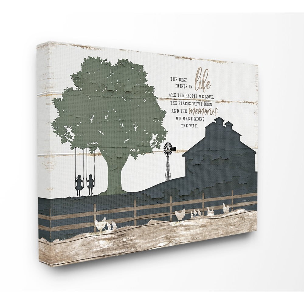 The Stupell Home Decor The Best Things In Life Are The People We Love Farm Homestead Silhouette