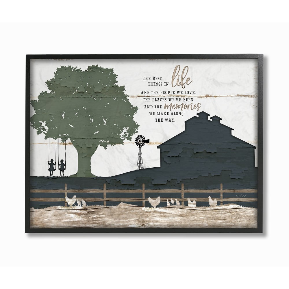 The Stupell Home Decor The Best Things In Life Are The People We Love Farm Homestead Silhouette
