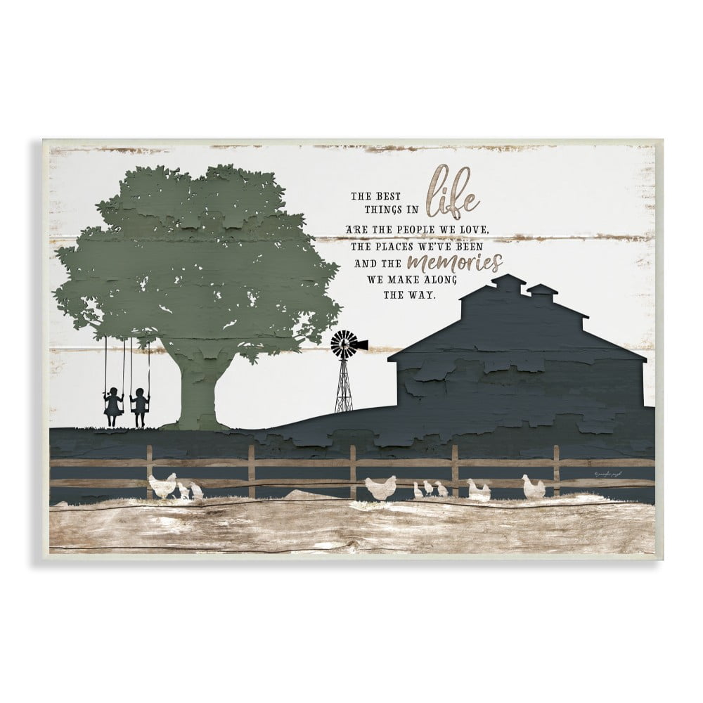 The Stupell Home Decor The Best Things In Life Are The People We Love Farm Homestead Silhouette