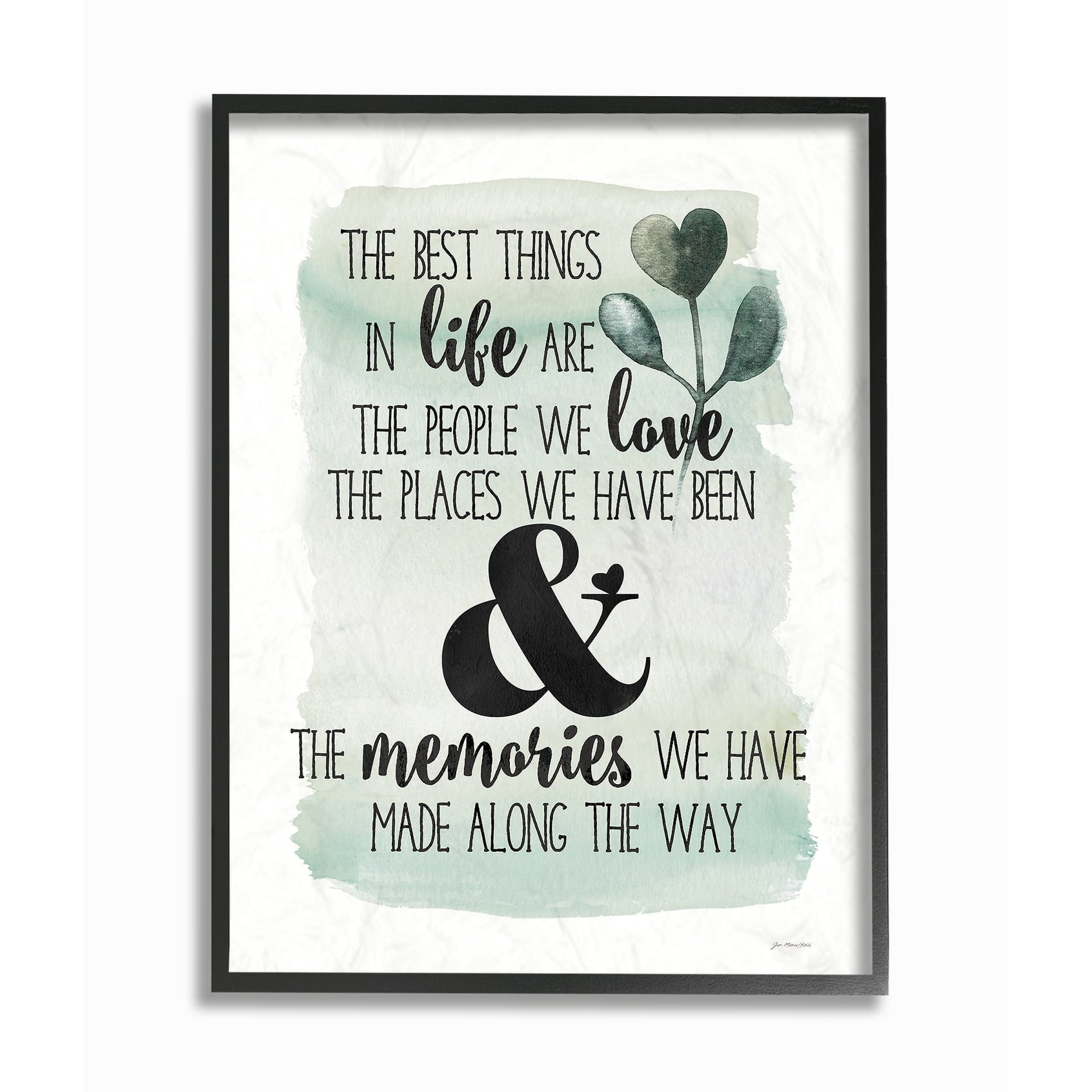 The Stupell Home Decor The Best Things in Life Blue Watercolor Eucalyptus Framed Art, 11 x 14, Design By Artist Jo Moulton 24 x 30