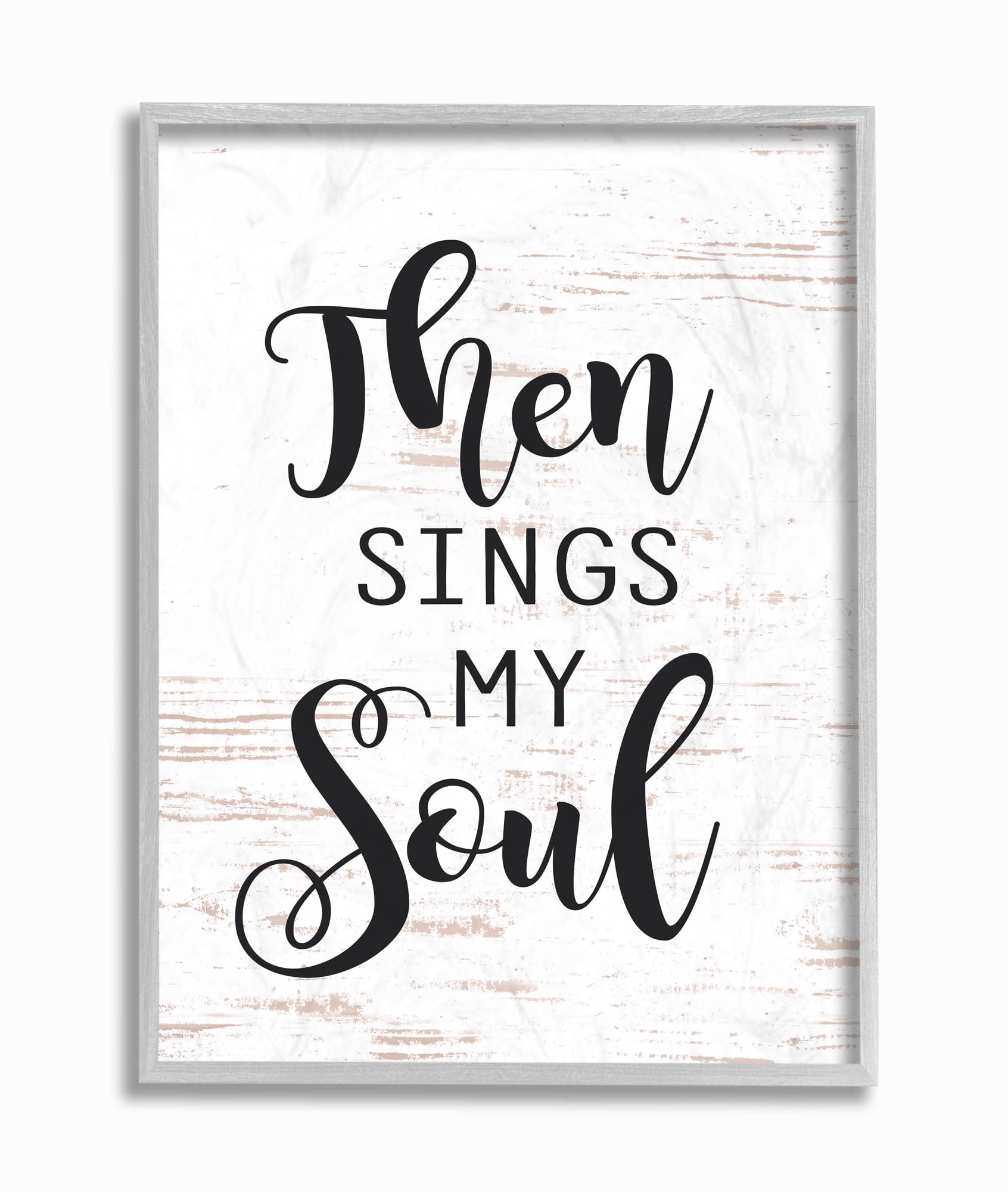 The Stupell Home Decor Then Sings My Soul Gray Framed Texturized Art