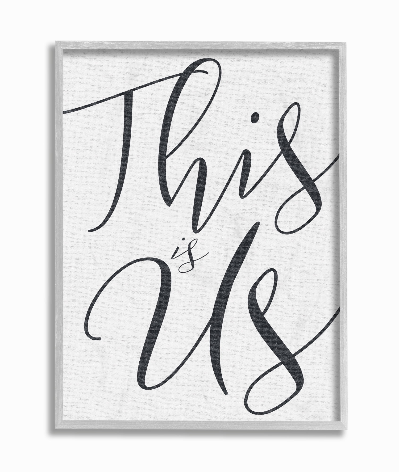 The Stupell Home Decor This Is Us Typography Gray Framed Texturized Art