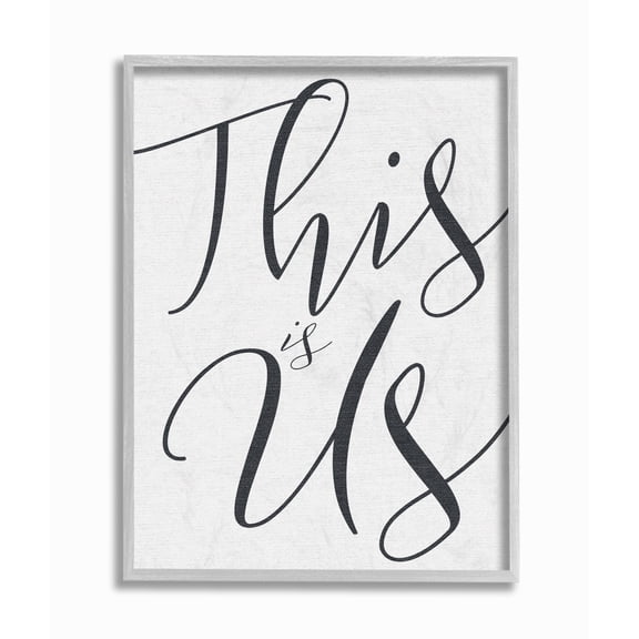 The Stupell Home Decor This Is Us Typography Gray Framed Texturized Art