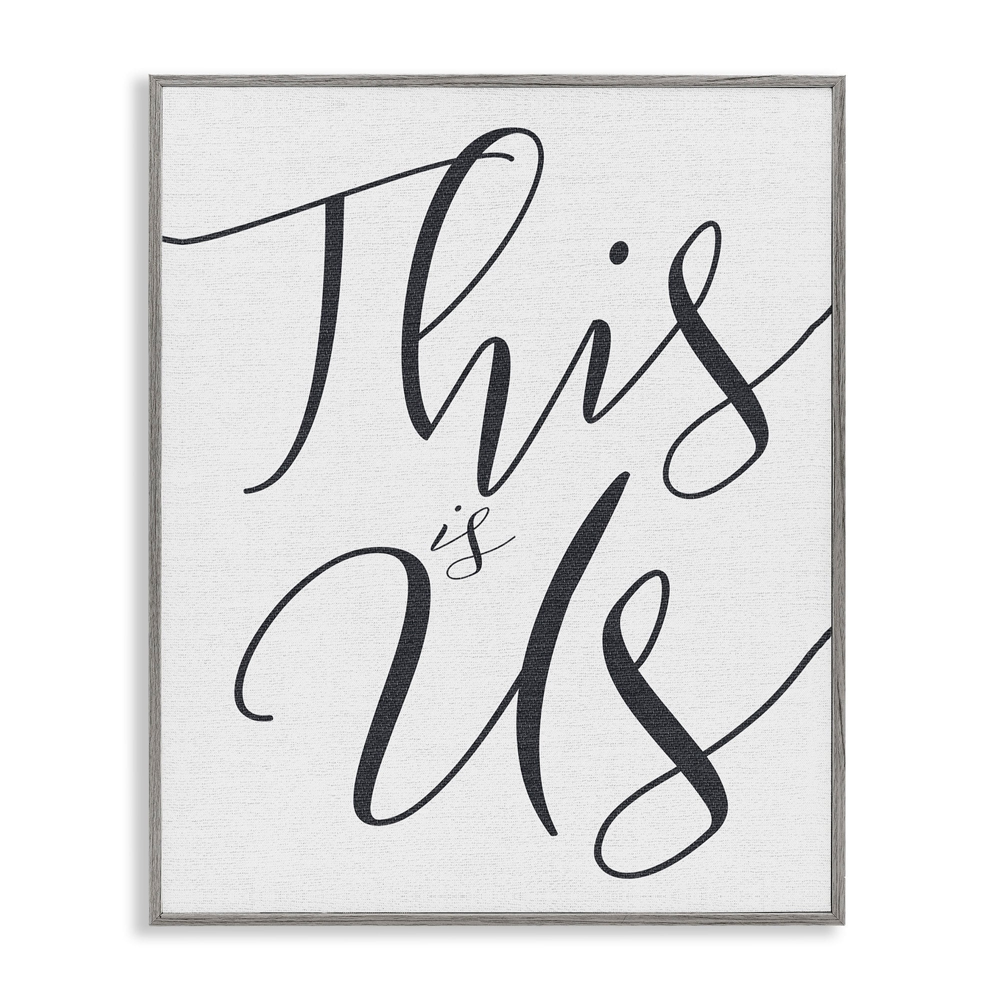 The Stupell Home Decor This Is Us Typography Gray Framed Texturized Art