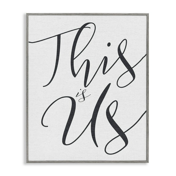 The Stupell Home Decor This Is Us Typography Gray Framed Texturized Art