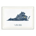 thumbnail image 1 of The Stupell Home Decor Virginia Minimal Blue Marbled Paper Silhouette Wall Plaque Art, 1 of 6