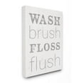 thumbnail image 1 of The Stupell Home Decor Wash Brush Floss Flush Grey and White Distressed Rustic Look Typography, 1 of 6