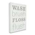 thumbnail image 1 of The Stupell Home Decor Wash Brush Floss Flush Grey and White Distressed Rustic Look Typography, 1 of 5