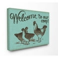 thumbnail image 1 of The Stupell Home Decor Welcome to Our Coop with Chickens Blue Rustic Sign, 1 of 4
