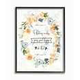 thumbnail image 1 of The Stupell Home Decor Whatever Makes Your Soul Happy Script Typography with Blue and Yellow Floral Wreath, 1 of 2