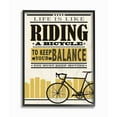 thumbnail image 1 of The Stupell Home Decor Yellow Life is Like Riding a Bicycle Typography Framed Texturized Art, 1 of 2