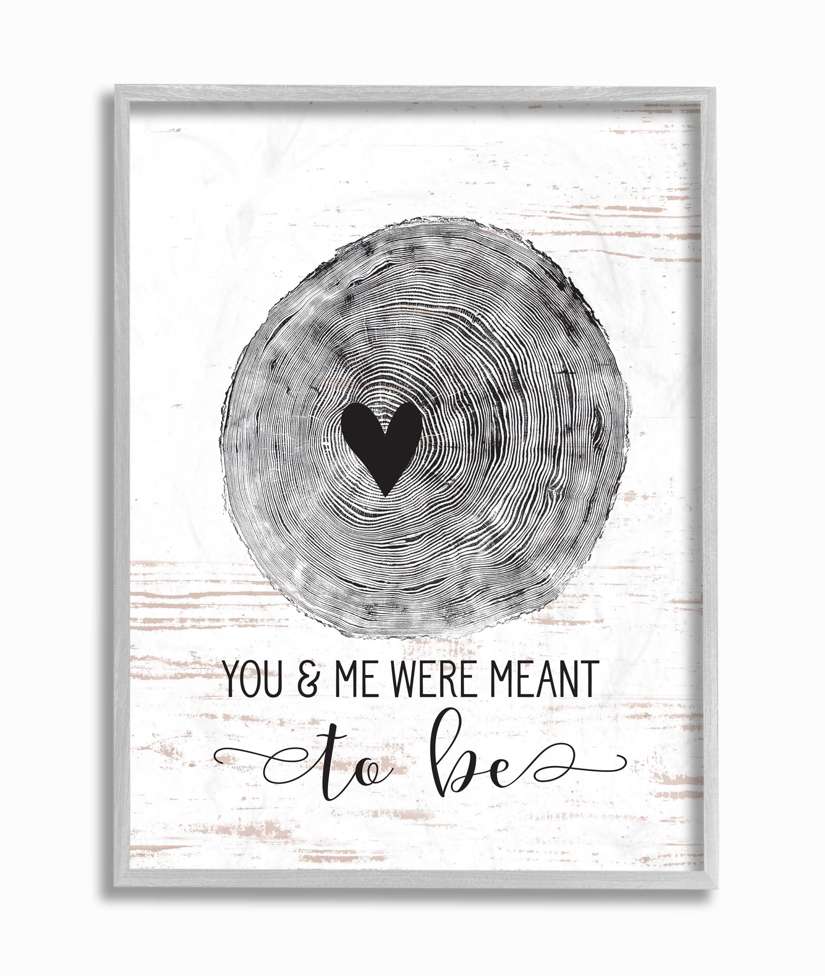 The Stupell Home Decor You And Me Were Meant To Be Gray Framed Texturized Art