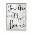thumbnail image 1 of The Stupell Home Decor You Are My Home Cursive Typography Gray Framed Texturized Art, 1 of 8