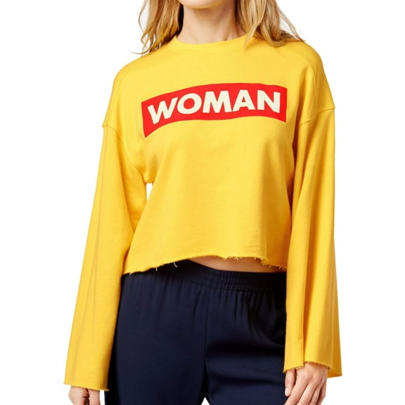 The Style Club Womens Woman Sweatshirt, Yellow, Large