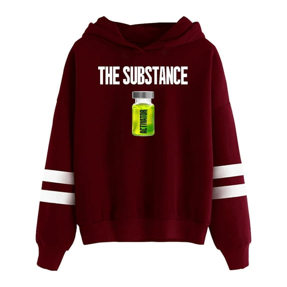 The Substance 2024 Hoodie Pocketless Parallel Bars Sleeve Streetwear Women Men Hooded Sweatshirt