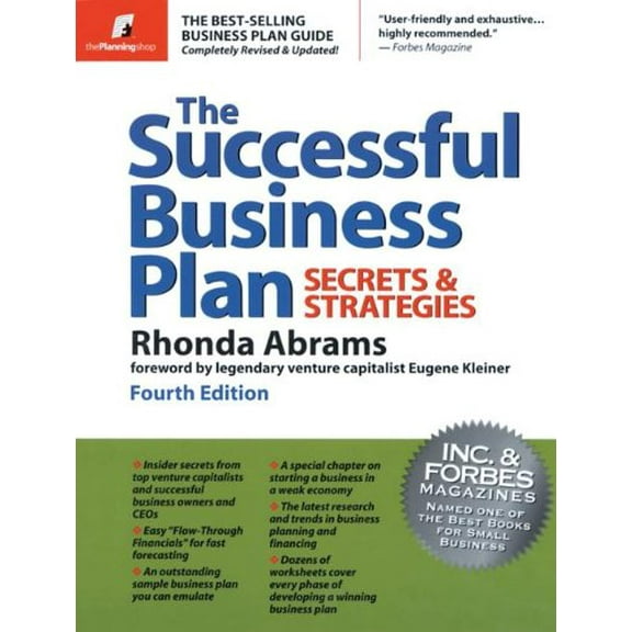 Pre-Owned The Successful Business Plan: Secrets & Strategies (Paperback) 0966963563 9780966963564