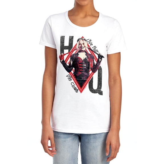 The Suicide Squad Live Fast Harley Women's T Shirt, Live Fast Harley, 2X-Large