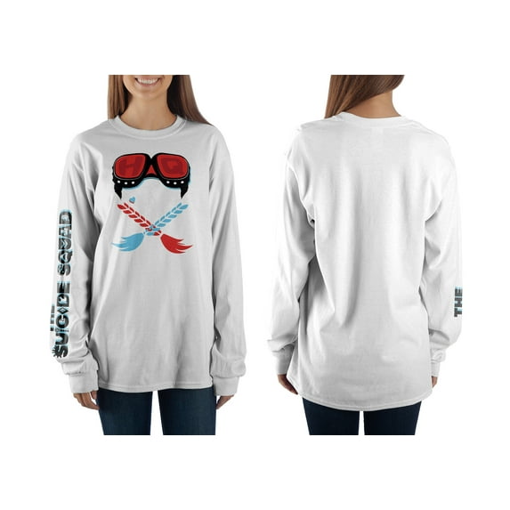 The Suicide Squad Movie Juniors White Long Sleeve Shirt- M