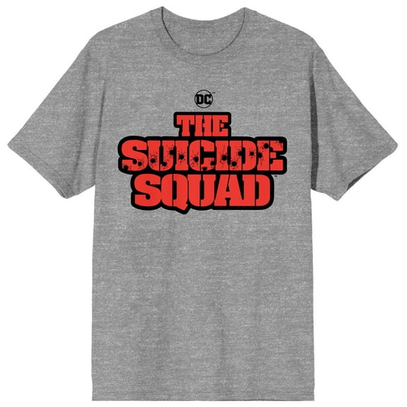 The Suicide Squad Movie Logo Heather Grey Graphic Tee - M