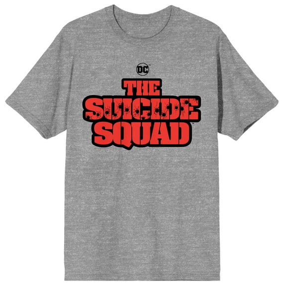 The Suicide Squad Movie Logo Heather Grey Graphic Tee - XXL