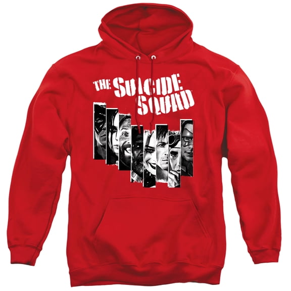 The Suicide Squad Squad Strips Unisex Adult Pull-Over Hoodie, Squad Strips, Medium
