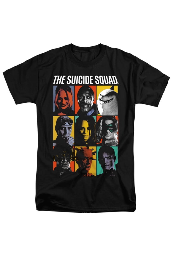 The Suicide Squad Squad Tiles Unisex Adult Tall T Shirt, Squad Tiles, X-Large
