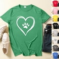 thumbnail image 1 of The Summer I Turned Pretty GaThRRgYP Summer Tops for Womens,Fashion Women's Short Sleeve Casual Leopard Printed Loose T-shirt Tops Red S, 1 of 7