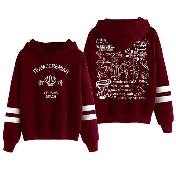 The Summer I Turned Pretty Team Jeremiah Hoodie Women Men Pocketless Parallel Bars Hooded Sweatshirt