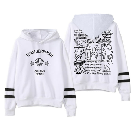 The Summer I Turned Pretty Team Jeremiah Hoodie Women Men Pocketless Parallel Bars Hooded Sweatshirt