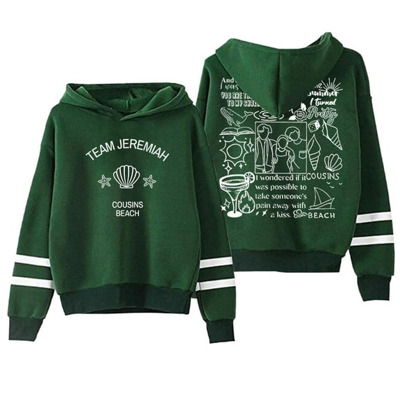 The Summer I Turned Pretty Team Jeremiah Hoodie Women Men Pocketless Parallel Bars Hooded Sweatshirt