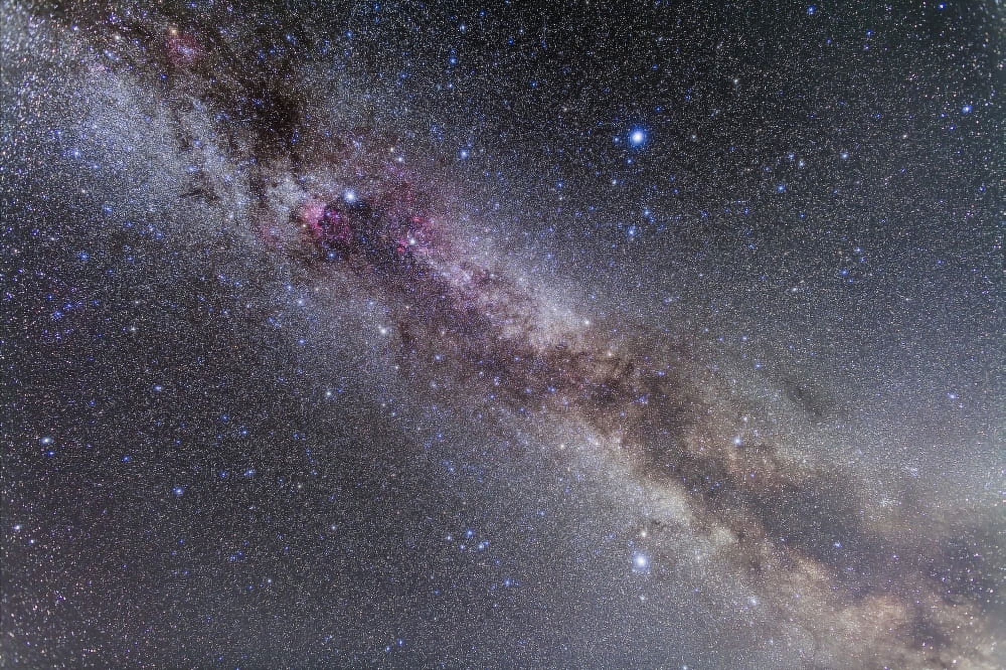 The Summer Triangle stars in the Milky Way through Cygnus Lyra and Aquila Canvas Art - Alan DyerStocktrek Images (35 x 23)