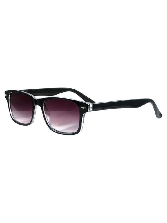 "The Summerville" Full Reading Sunglasses (non bifocal) - Outdoor Sun Readers - Black - 2.50