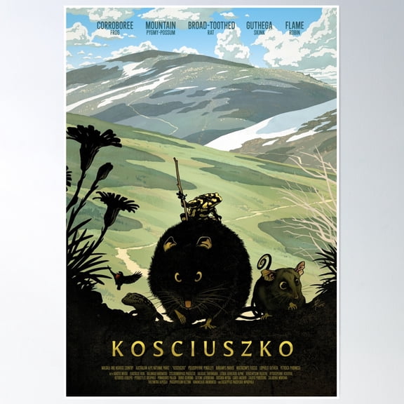 The Summit Track - Kosciuszko Poster Series, #1 Poster Wall Art, Modern Wall Decor, 8x12 UNFRAMED