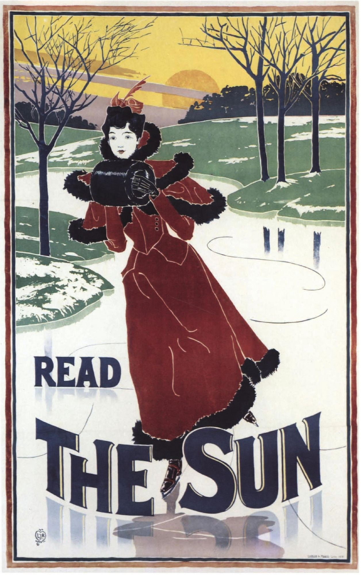 The Sun 1895 Canvas Art - Louis Rhead (18 x 24)