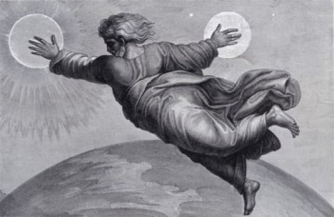 The Sun And Moon (After) Raphael (Italian) Canvas Art - Raphael (18 x 24)