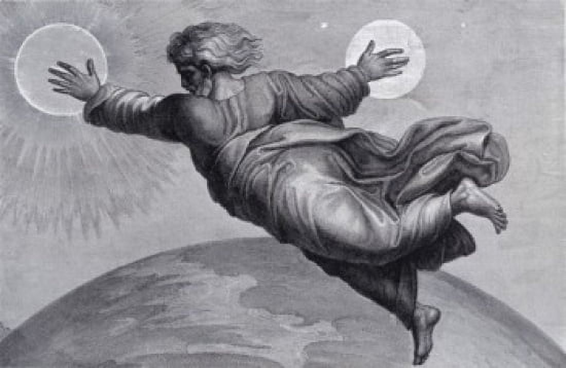 The Sun And Moon (After) Raphael (Italian) Canvas Art - Raphael (24 x 36)