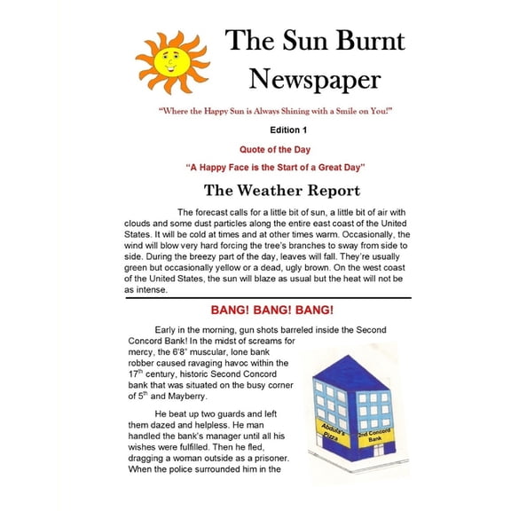 The Sun Burnt Newspaper, (Paperback)