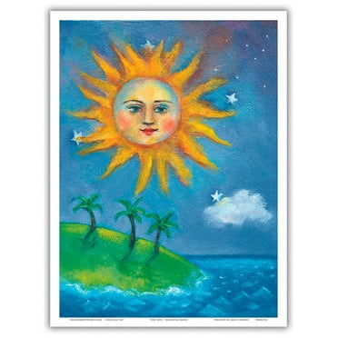 The Sun (La) of Hawaii - From an Original Color Painting by Nikki Moss - Master Art Print (Unframed) 9in x 12in