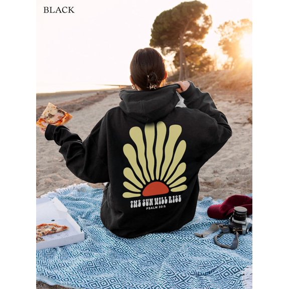 The Sun Will Rise Christian Hoodie Jesus Hoodie Beach Hoodie Retro Christian Y2k Hoodie, Preppy Hoodie Christian Streetwear Christian Merch
