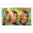 thumbnail image 1 of The Sun at the Source - Hawaiian Hula Dancers - From an Original Color Painting by Warren Rapozo - Fine Art Matte Paper Print (Unframed) 16x20in, 1 of 4