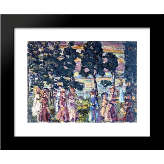 The Sunday Scene 20x24 Framed Art Print by Prendergast, Maurice