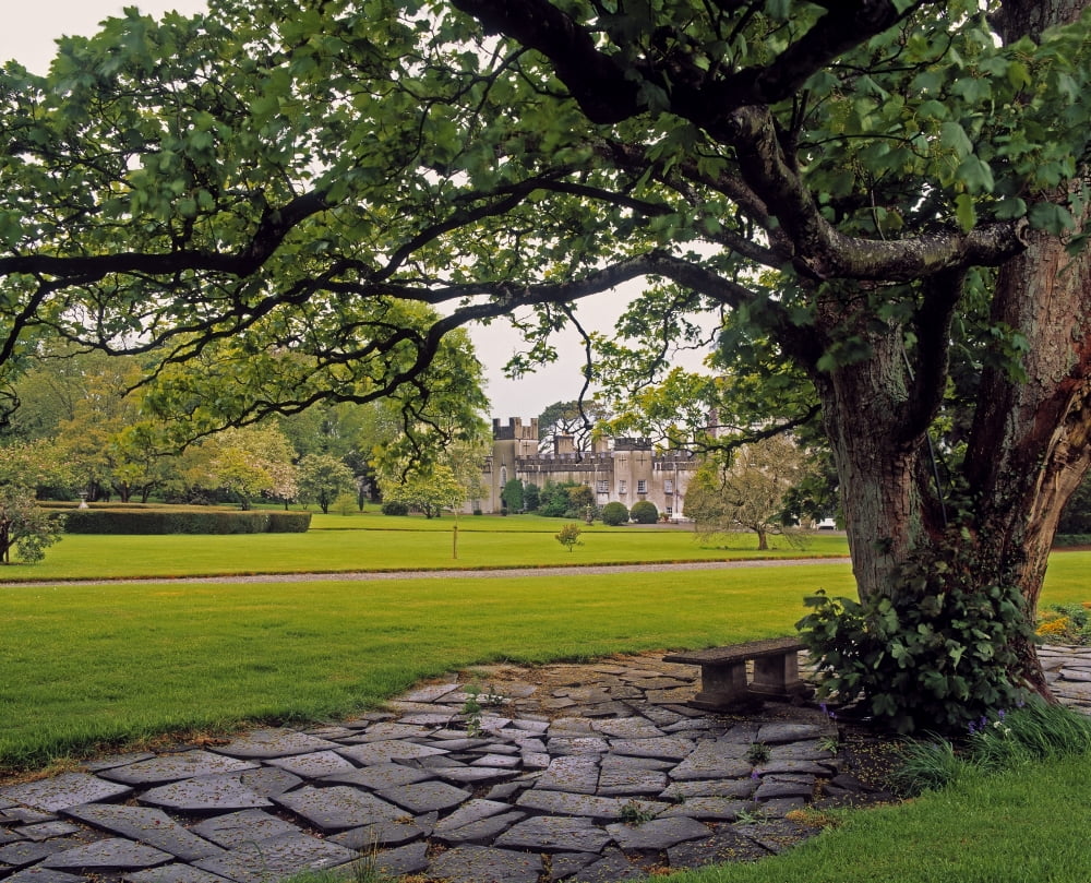 The Sundial Terrace Glin Castle Co Limerick Ireland Canvas Art - The Irish Image Collection Design Pics (15 x 12)