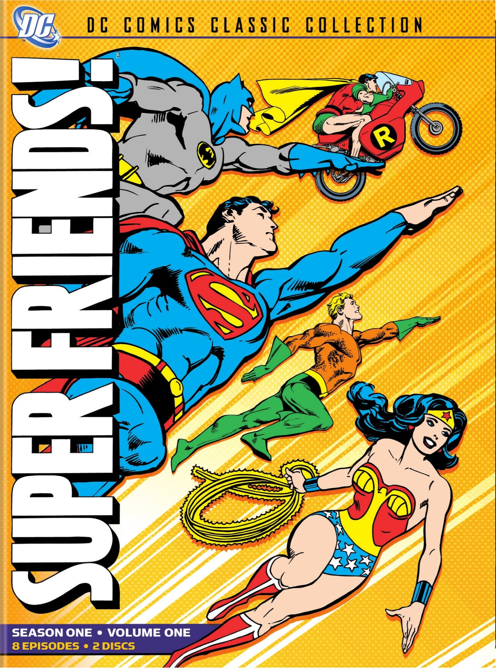 Super Friends Heroes Set: Superman, Batman Animated TV Box