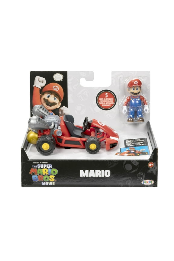 The Super Mario Bros. Movie 2.5 inch Mario Action Figure with Pull Back Racer