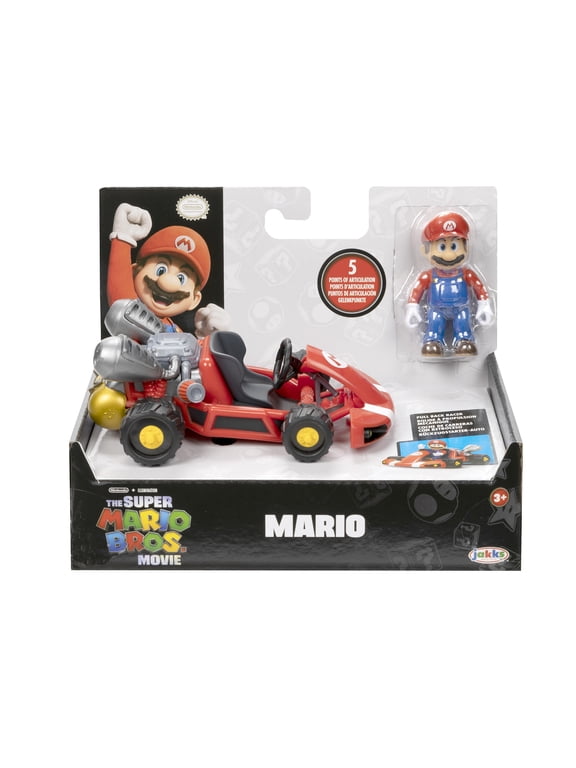 The Super Mario Bros. Movie 2.5 inch Mario Action Figure with Pull Back Racer