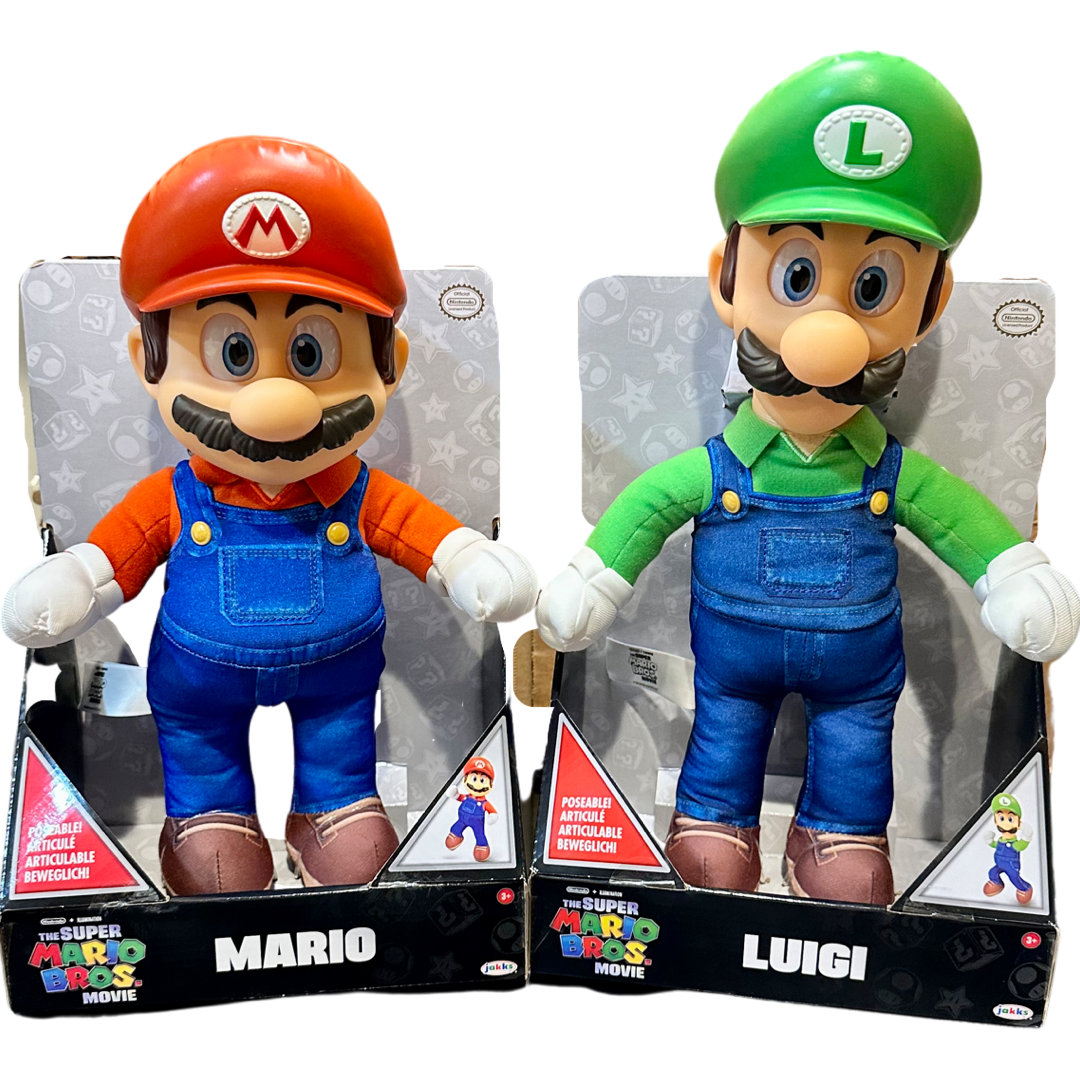 Nintendo The Super Mario Bros. Movie Luigi Poseable Plush