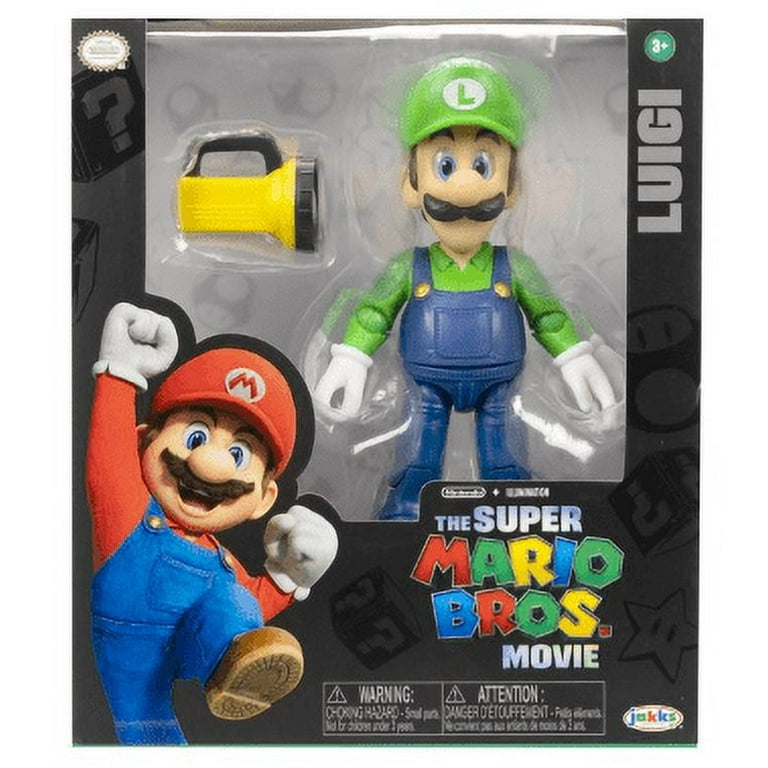 The Super Mario Bros Movie 5 Luigi Articulated Figure NEW 2023