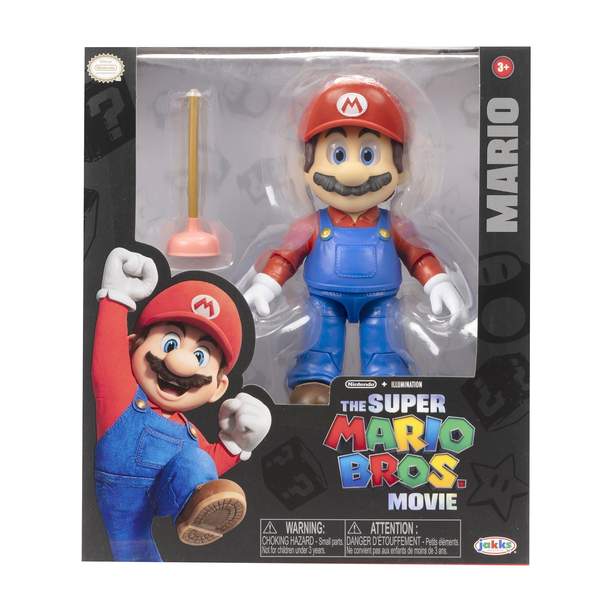 The Super Mario Bros. Movie 5 inch Mario Figure with Plunger Accessory