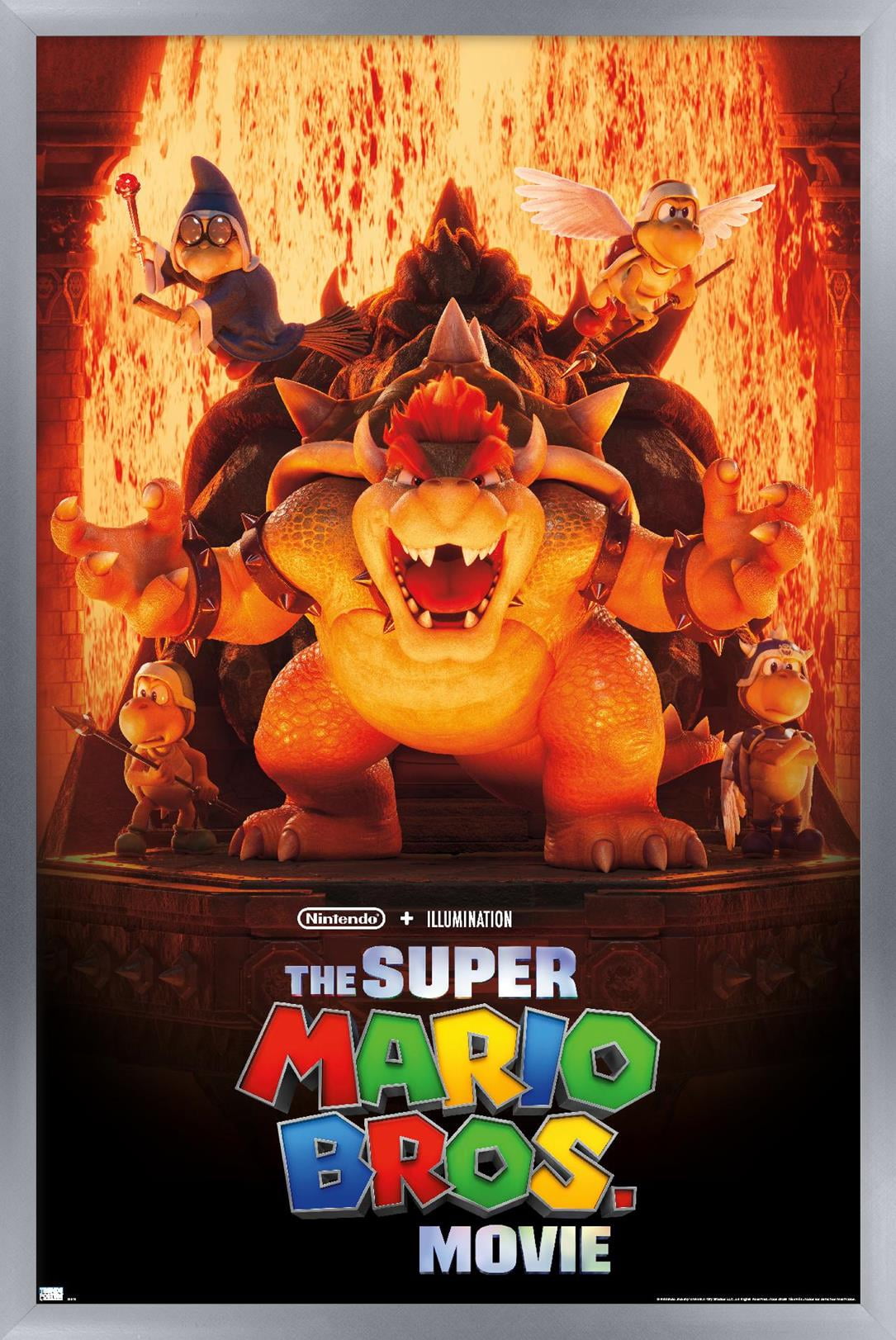 The Super Mario Bros. Movie - Bowser's World Key Art Wall Poster, 22.375 x  34 Framed 
